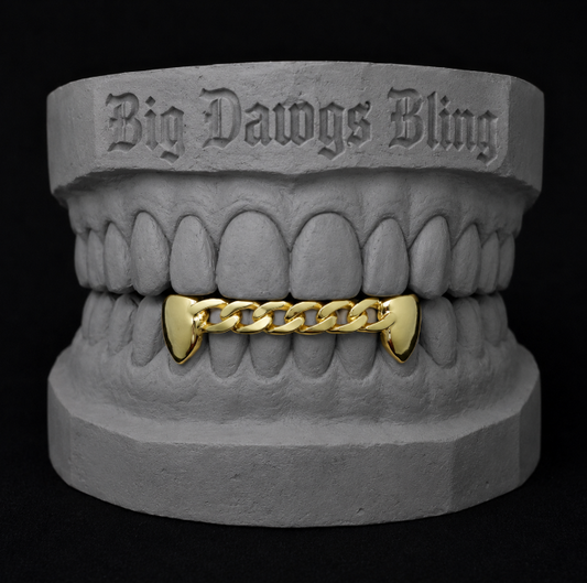 14K Gold Plated Bottom Lower Cuban Link Grillz