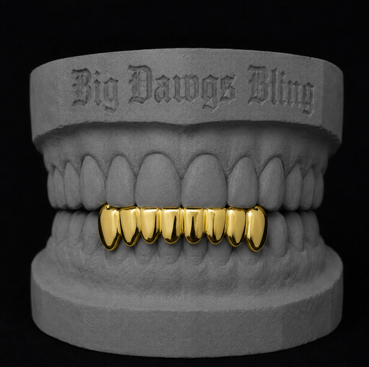 14K Gold Plated Bottom 8 Lower  Grillz