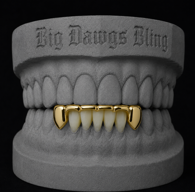 14K Gold Plated Bottom Lower Bridge Grillz