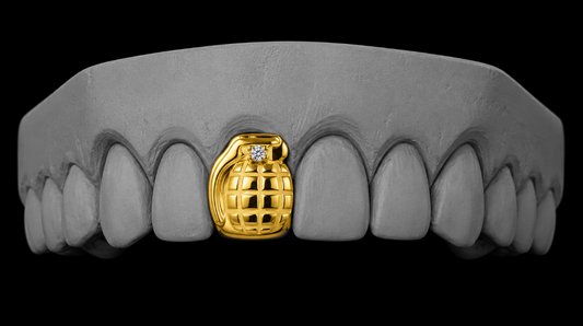 Hip Hop 14K Gold Plated CZ Upper Front Tooth Cap
